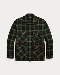 Plaid Wool Twill Overshirt