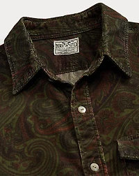 Paisley-Print Corduroy Workshirt