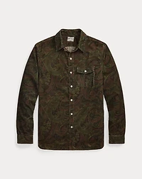 Paisley-Print Corduroy Workshirt
