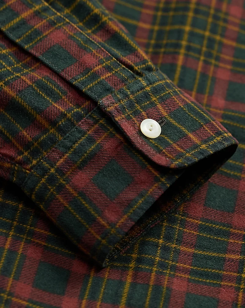 Plaid-Print Flannel Workshirt