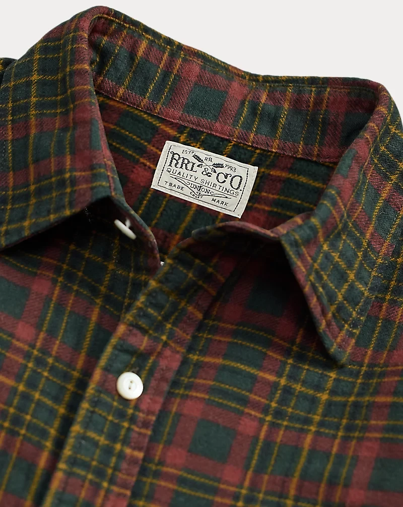 Plaid-Print Flannel Workshirt