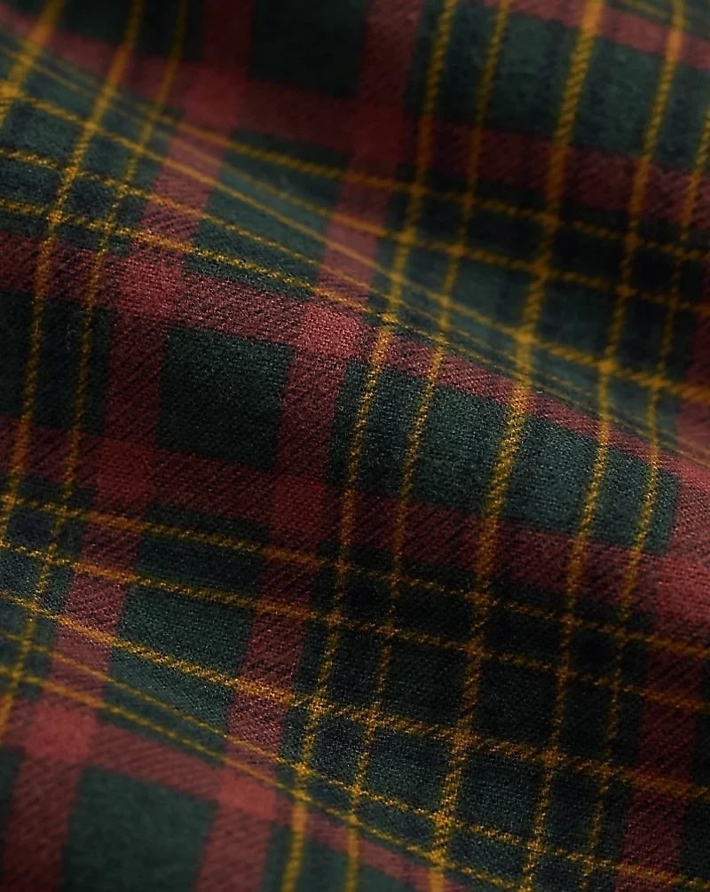 Plaid-Print Flannel Workshirt