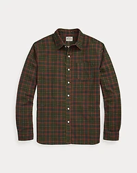 Plaid-Print Flannel Workshirt
