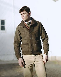 Double-Knit Tweed Cardigan