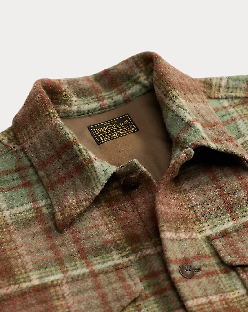 Plaid Wool-Blend Workshirt