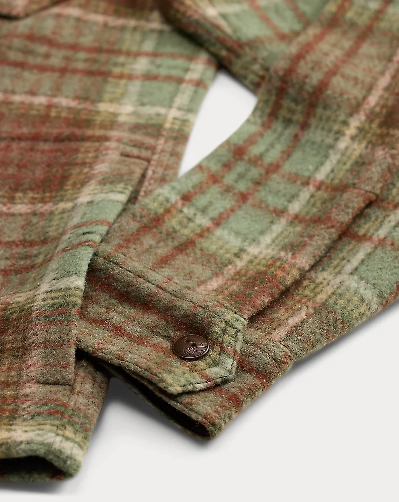Plaid Wool-Blend Workshirt