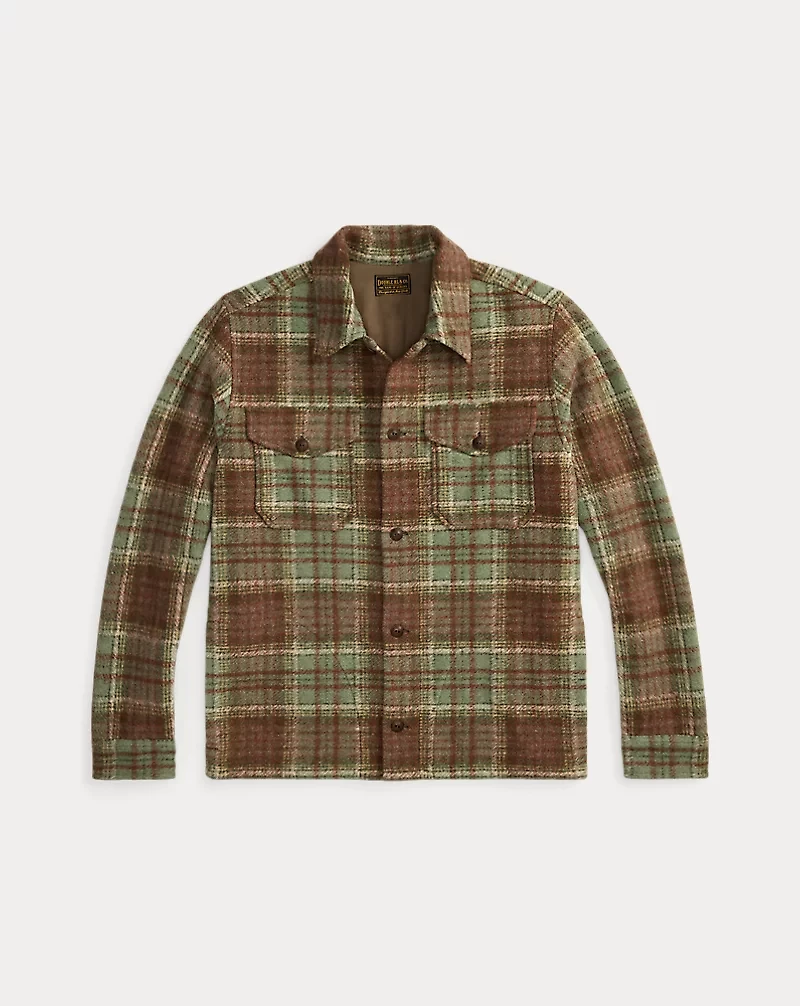 Plaid Wool-Blend Workshirt