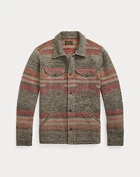 Striped Double-Knit Wool-Blend Jacket