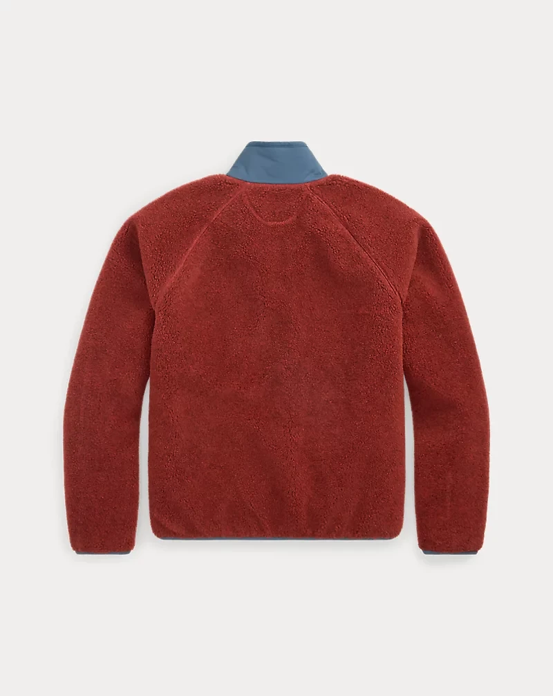 Wool-Blend Pile Fleece Jacket