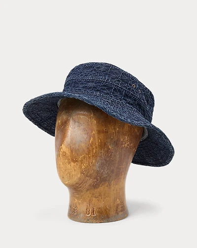 Indigo Jacquard Bucket Hat