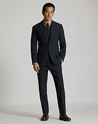 Indigo Checked Suit Jacket