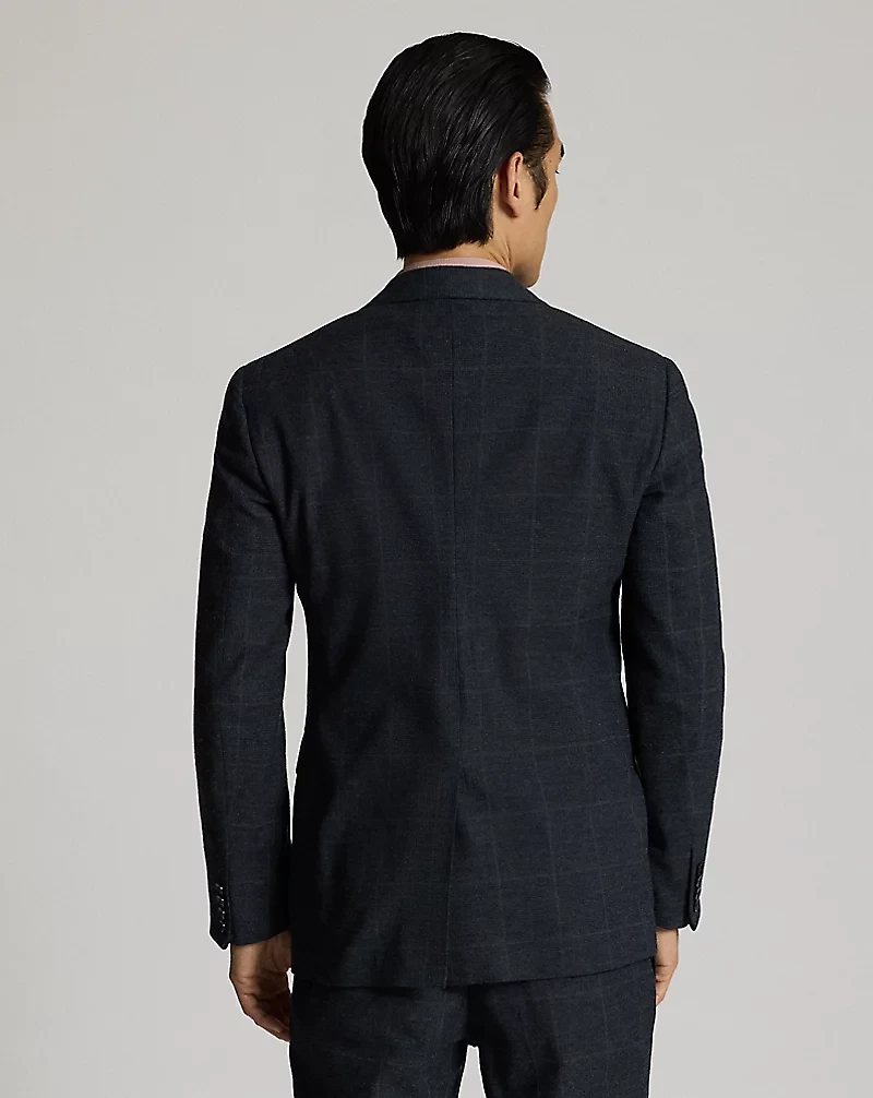 Indigo Checked Suit Jacket