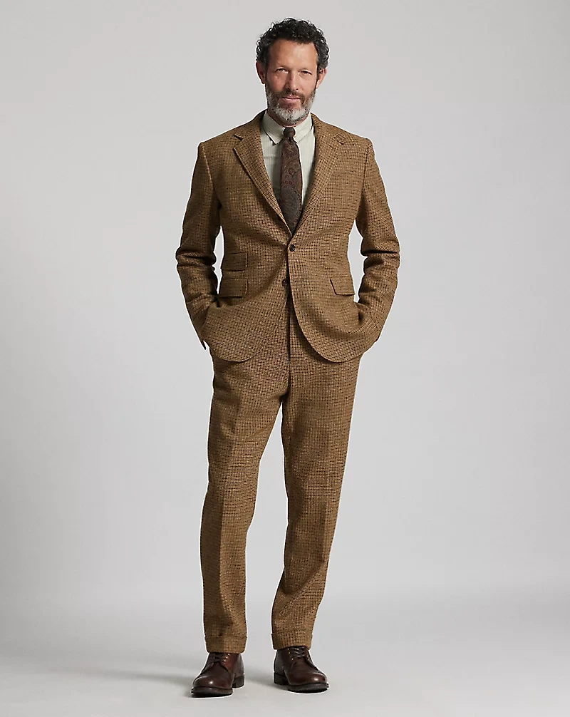 Checked Wool Suit Jacket