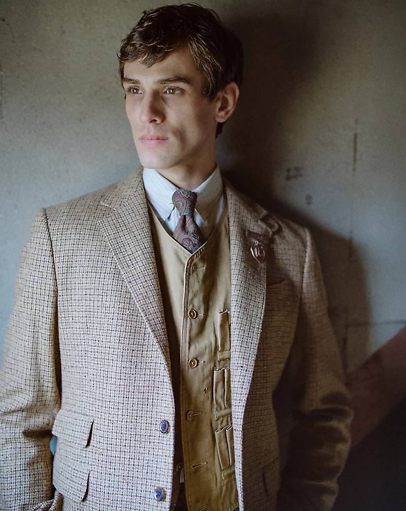 Checked Wool Suit Jacket
