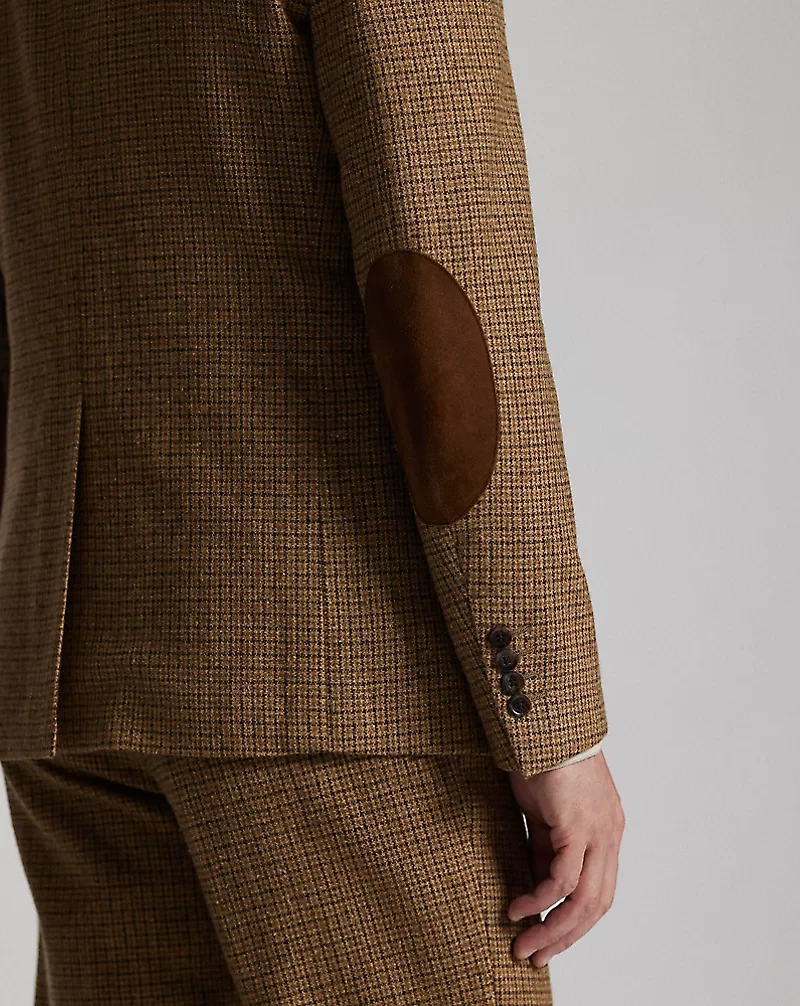 Checked Wool Suit Jacket