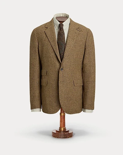 Checked Wool Suit Jacket