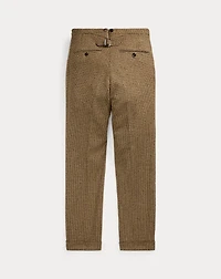 Slim Fit Checked Wool Suit Trouser