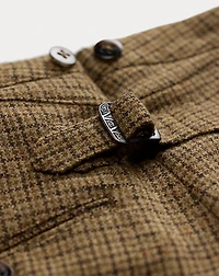 Slim Fit Checked Wool Suit Trouser