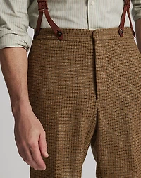 Slim Fit Checked Wool Suit Trouser
