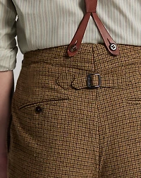 Slim Fit Checked Wool Suit Trouser