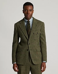 Windowpane Wool Suit Jacket