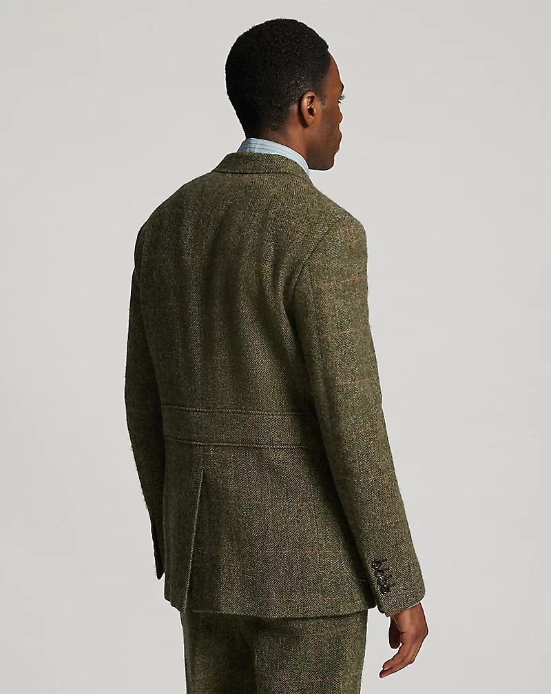 Windowpane Wool Suit Jacket