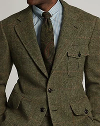 Windowpane Wool Suit Jacket