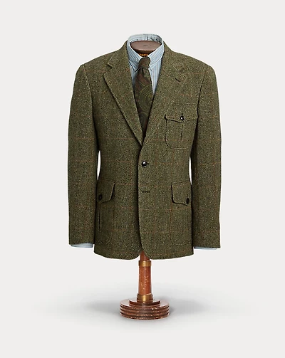 Windowpane Wool Suit Jacket