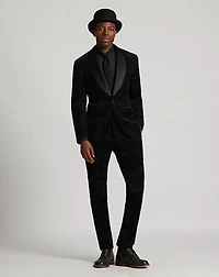 Plaid Corduroy Tuxedo Jacket