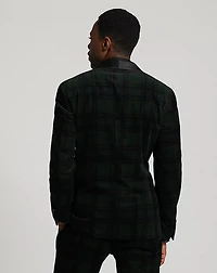 Plaid Corduroy Tuxedo Jacket