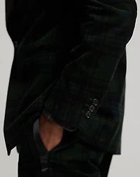 Plaid Corduroy Tuxedo Jacket