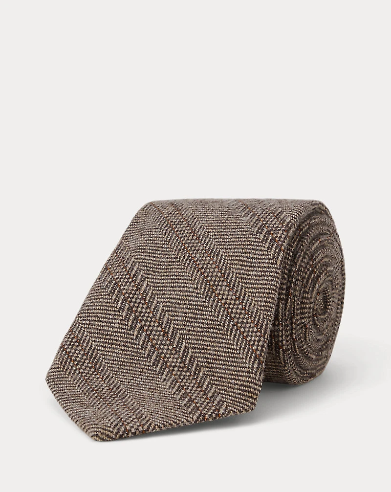 Handmade Wool Herringbone Tie