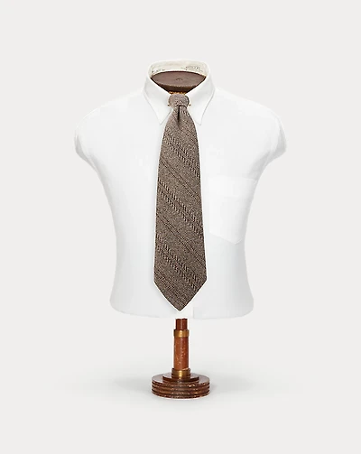 Handmade Wool Herringbone Tie