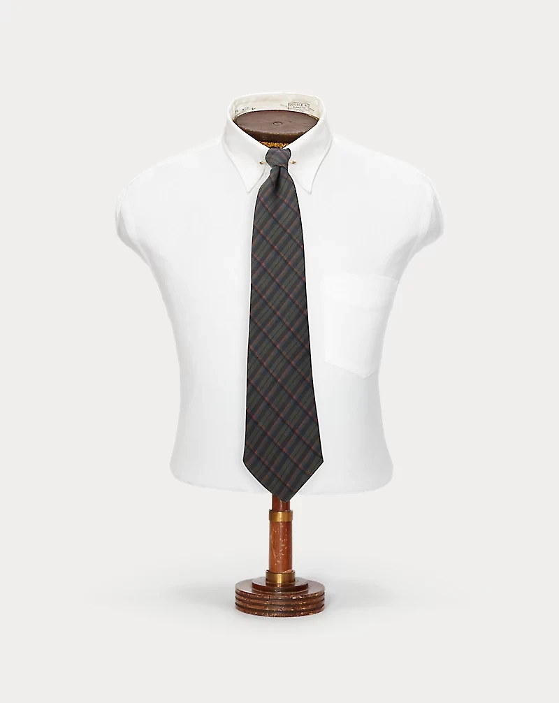 Handmade Plaid Silk Twill Tie