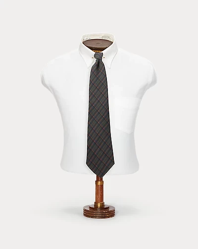 Handmade Plaid Silk Twill Tie