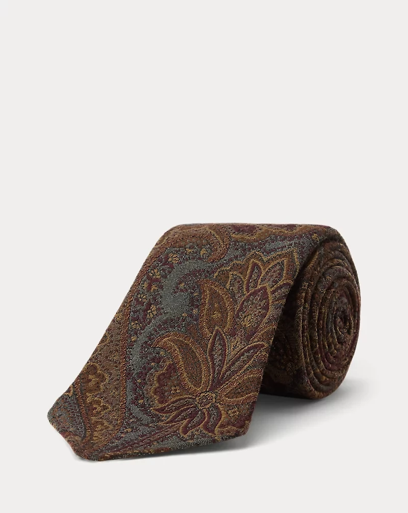 Handmade Paisley Silk Brocade Tie