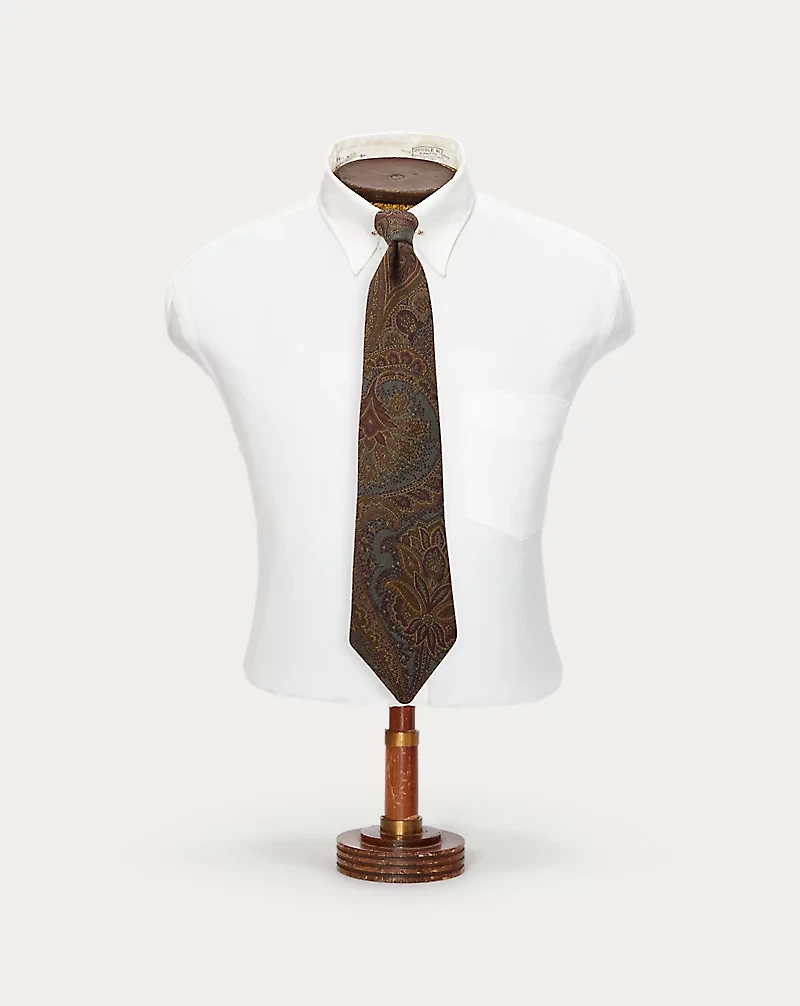 Handmade Paisley Silk Brocade Tie