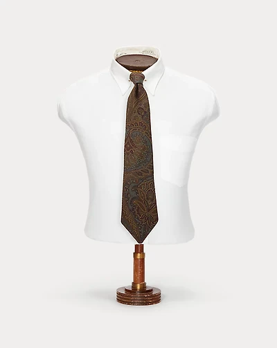 Handmade Paisley Silk Brocade Tie