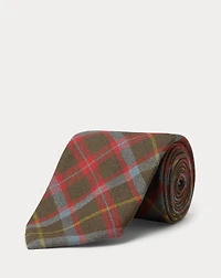Handmade Plaid Wool Challis Tie