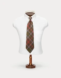 Handmade Plaid Wool Challis Tie