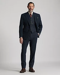 Indigo Striped Herringbone Vest