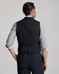 Indigo Striped Herringbone Vest