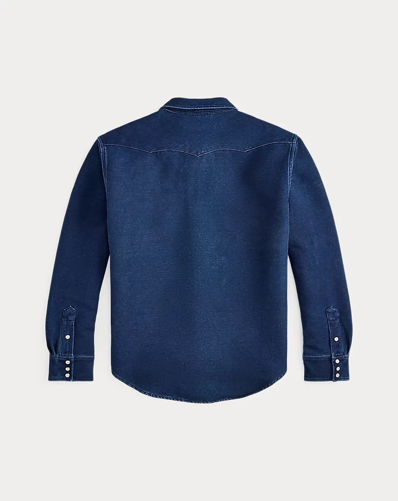 Slim Fit Indigo Chamois Western Shirt