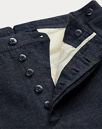 Slim Fit Indigo Checked Suit Trouser