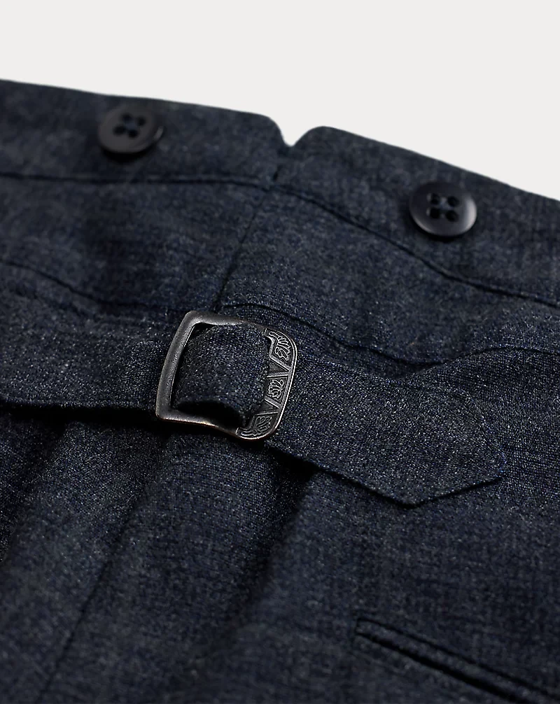 Slim Fit Indigo Checked Suit Trouser