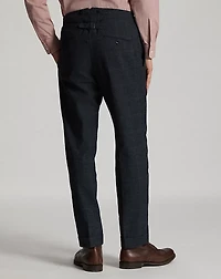 Slim Fit Indigo Checked Suit Trouser