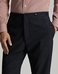 Slim Fit Indigo Checked Suit Trouser