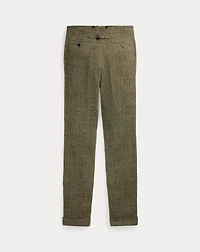 Slim Fit Windowpane Wool Suit Trouser