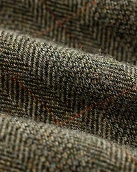 Slim Fit Windowpane Wool Suit Trouser