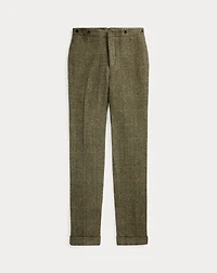 Slim Fit Windowpane Wool Suit Trouser